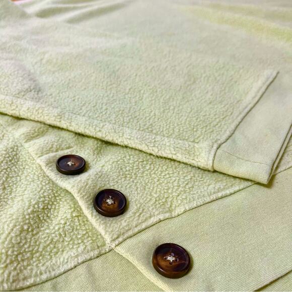 Madewell Sweatshirt XL (Re)sourced Brushed Side-Button Relaxed Green - Picture 7 of 7